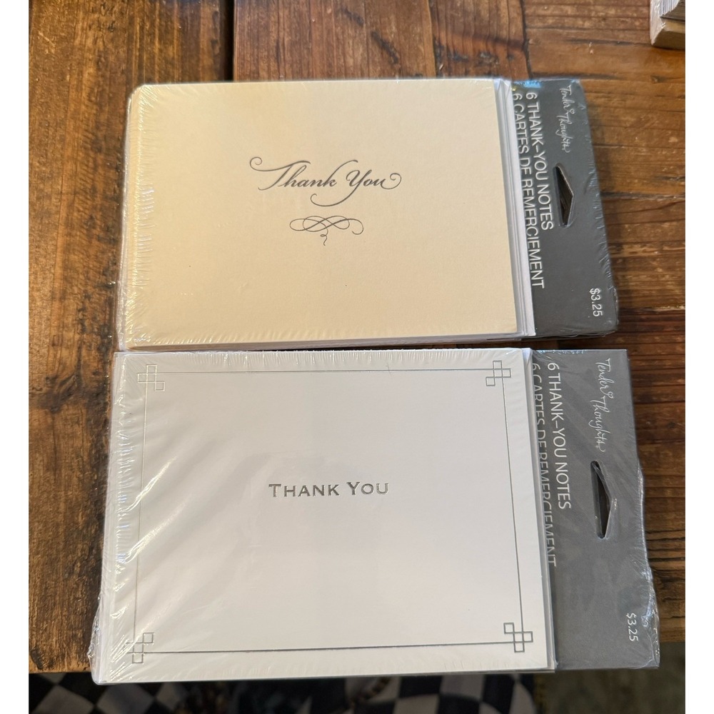 Tender Thoughts Thank You Notes Cards & Envelopes Lot of 5 Packs 30 Cards New
